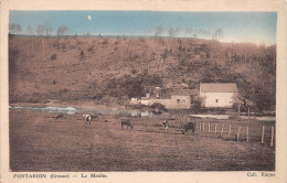 PONTARION (Creuse) - Le Moulin - Vaches - Tirage Bleuté - Collection Raque - Ecrit 1944 (voir Les 2 Scans) - Pontarion