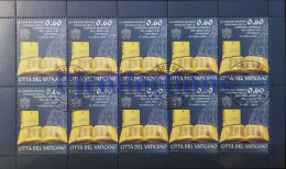 3772- VATICANO - VATICAN CITY 2009 GIORNATA MONDIALE DEL LIBRO FULL SHEET 10 STAMPS C/ANNULLO 1° GIORNO - USED - Used Stamps