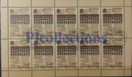 3774- VATICANO - VATICAN CITY 2009 CONGRESSO GENERALE DELL' IFLA FULL SHEET 10 STAMPS C/ANNULLO 1° GIORNO - USED - Used Stamps