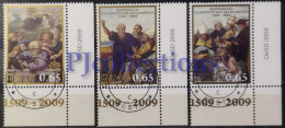 3776- VATICANO - VATICAN CITY 2009 "LA DISPUTA DEL SACRAMENTO" DI RAFFAELLO FULL SET 3 STAMPS C/ANNULLO 1° GIORNO - USED - Used Stamps