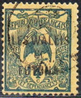 WALLIS AND FUTUNA ISLANDS 1920 1928 KAGU BIRD NEW CALEDONIA OVERPRINTED 4c USED USATO OBLITERE' - Used Stamps