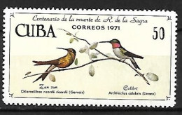 Cuba - MNH ** 1971 :    Cuban Emerald -   Riccordia Ricordii + Ruby-throated Hummingbird -  Archilochus  Colubris - Kolibries