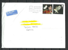 GREAT BRITAIN 2023 Air Mail Cover To Estonia With "British Heart Foundation" Cachet - Sin Clasificación