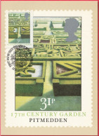 Carte Maximum (FDC) - Royaume-Uni (Écosse-Édimbourg) (24-8-1983) - Jardins Britanniques (Pitmedden) (Recto-Verso) - Maximum Cards