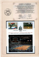 Russia 2003. Tennis. Davis Cup 2002(Flags).Sheetlet Of 2v+S/S: 4,8,+50 + Certificate. Booklet.  Michel # 1061-63  ZdBg. - Ungebraucht