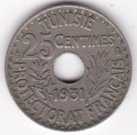 Protectorat Français 25 Centimes 1931 , Bronze Nickel, Lec# 133 - Túnez