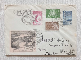 Lettera Da Helsinki Per Avezzano (AQ) 21/07/1952 Affrancata Con Serie Olimpiadi - Covers & Documents