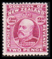 1909-1916. New Zealand. Edward VII TWO PENCE  Perf. 14 X 14½. Hinged. (MICHEL 124) - JF533657 - Ongebruikt