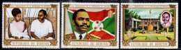 CU0397 Burundi 1970 Presidential Flag Etc. 3V MNH - Nuevos