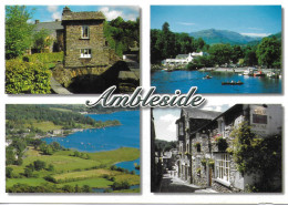 SCENES FROM AMBLESIDE, CUMBRIA, ENGLAND. USED POSTCARD   Ps9 - Ambleside