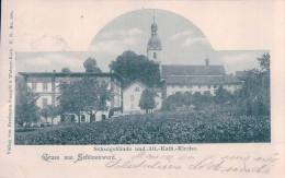 Gruss Aus Schönenwerd SO, Schulgebäude Und Alt. Kath. Kirche (586) - Schönenwerd