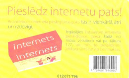 Latvia:Used Phonecard, Lattelekom, 5 Lati, Internets, 2009 - Latvia