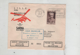 Luypaert Héliport Bruxelles Lille Sabena Helibus Liaison Par Hélicoptère 1953 - Non Classificati