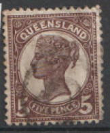 Queensland  1895  SG  215  5d P 12.1/2 Fine Used   - Oblitérés