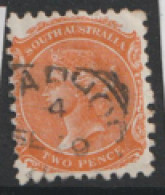 South Australia   1876    SG  168c  2d  Palle Red  P 10     Fine Used   - Gebraucht