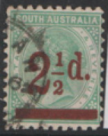 South Australia  1891  SG  229  2.1/2   Overpint    P10  Fine Used    - Usados