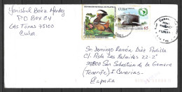 Cuba Cover With Bird & Latin American Parliament Stamps Sent To Spain - Cartas & Documentos