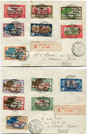 NOUVELLE-CALEDONIE 5 LETTRES RECOMMANDEES AFFRANCHIES AVEC LA SERIE PA 3 / 28 DEPART NOUMEA 13 MARS 34 POUR LA FRANCE - Storia Postale