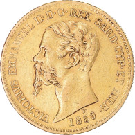 Monnaie, États Italiens, SARDINIA, Vittorio Emanuele II, 20 Lire, 1859, Genoa - Italian Piedmont-Sardinia-Savoie