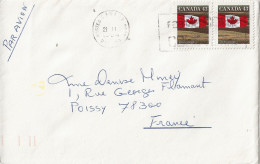 Lettre Du 21/11/1994 Avec Deux Timbres Drapeau 43cts - Briefe U. Dokumente