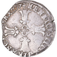 Monnaie, France, Henri IV, 1/8 Ecu, 1597, Bayonne, 3rd Type, TB+, Argent - 1589-1610 Henri IV Le Vert-Galant