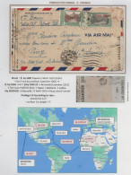 OCEANIE POLYNESIE FRANCAISE WW2 1941 TAHITI Air Mail Cover Par Avion > France Via New York Lisbonne CONTROLE CENSURE - Lettres & Documents