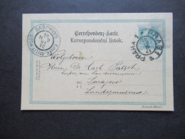 Österreich 1901 Ganzsache 5 Heller Deutsch - Böhm Stempel Prag Nach Sarajevo Stempel K Und K Milit. Post Sarajevo - Andere & Zonder Classificatie