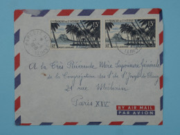 BT15  ET. OCEANIE BELLE LETTRE 1958  PAPEETE A  PARIS FRANCE +PA 32 +AFF. PLAISANT +++ - Lettres & Documents