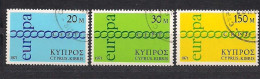 Cept 1971 Chypre Cyprus Zypern Yvertn° 351-353 (o) Oblitéré Cote 3 € - 1971