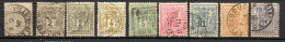 Col33 Luxembourg 1882 N° 47 à 54 + 48a Oblitéré  Cote : 15,50 € - 1882 Allegorie