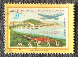 MAC6720UE - Air Mail - Views Of Macau - 10 Patacas Used Stamp - Macau 1960 - Oblitérés