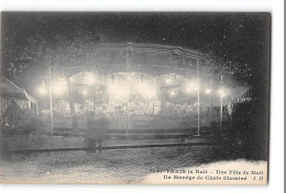 CPA 75 Paris La Nuit Une Fête De Nuit Un Manege De Chats Illuminé - Serie JH - Parijs Bij Nacht