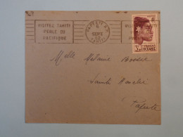 BT16 ETAB. OCEANIE  BELLE LETTRE RARE  1952 A  PAPEETE ++AFF. PLAISANT+  + - Lettres & Documents