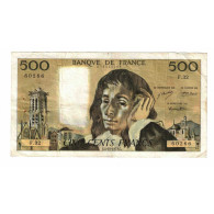 France, 500 Francs, Pascal, 1973, F.32, TB, Fayette:71.9, KM:156b - 500 F 1968-1993 ''Pascal''