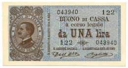 1 LIRA BUONO DI CASSA EFFIGE VITTORIO EMANUELE III 02/09/1914 QFDS - Regno D'Italia – Autres