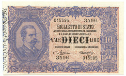 10 LIRE BIGLIETTO DI STATO EFFIGE UMBERTO I 19/05/1923 QFDS - Regno D'Italia – Other