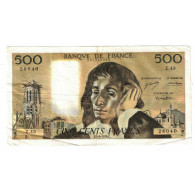 France, 500 Francs, Pascal, 1974, Z.43, TB+, Fayette:71.11, KM:156b - 500 F 1968-1993 ''Pascal''