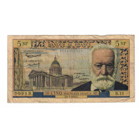 France, 5 Nouveaux Francs, Victor Hugo, 1959, B.11, TB+, Fayette:56.02, KM:141a - 5 NF 1959-1965 ''Victor Hugo''