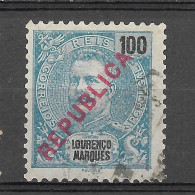 Moçambique Lourenço Marques 1911 -  D. Carlos Com Sobrecarga «REPUBLICA» 1911 - Afinsa 86 - Lourenco Marques