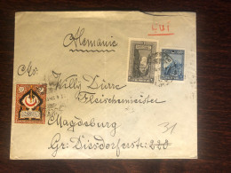 TURKEY TRAVELED COVER LETTER TO GERMANY 1927 YEAR RED CRESCENT RED CROSS - Storia Postale