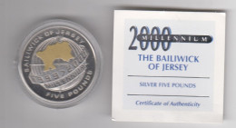 UK Five Pound Coin 2000 Millennium Silver Proof In Box - Mint Sets & Proof Sets
