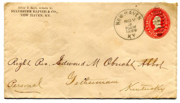 RC 25374 ETATS UNIS USA 1899 ENTIER POSTAL DE NEW HAVEN - ...-1900
