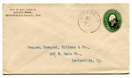 RC 25379 ETATS UNIS USA 1898 ENTIER POSTAL DE MONTICELLO POUR LOUISVILLE - ...-1900