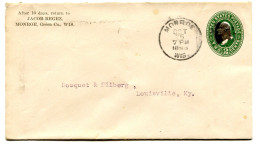 RC 25380 ETATS UNIS USA 1898 ENTIER POSTAL DE MONROE POUR LOUISVILLE - ...-1900