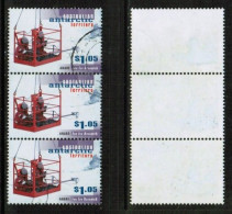 AUSTRALIAN ANTARCTIC TERRITORY   Scott # L 105 USED STRIP Of 3 (CONDITION AS PER SCAN) (Stamp Scan # 930-2) - Gebruikt