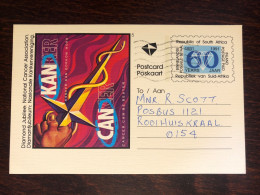 SOUTH AFRICA OFFICIAL POSTAL CARD 1991 YEAR  CANCER ASSOCIATION HEALTH MEDICINE - Lettres & Documents