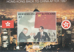Bernera Island Scotland Block Hongkong Back To China After 1997 1 Pd. - Specimen