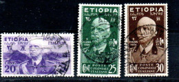 ITALIENISCH-ÄTHIOPIEN 2, 3, 4 Canc Victor Emanuel III Ambe ITALIAN-ETHIOPIE -ETHIOPIA - Ethiopië