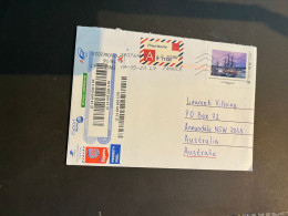 (3 R 7) Australia (1 Cover) France Regitered Leter Posted To Australia (Grand Voilier International Stamp) - Storia Postale