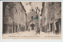 BARGEMON - VAR - L'EGLISE ET RUE DE LA MAIRIE - Bargemon